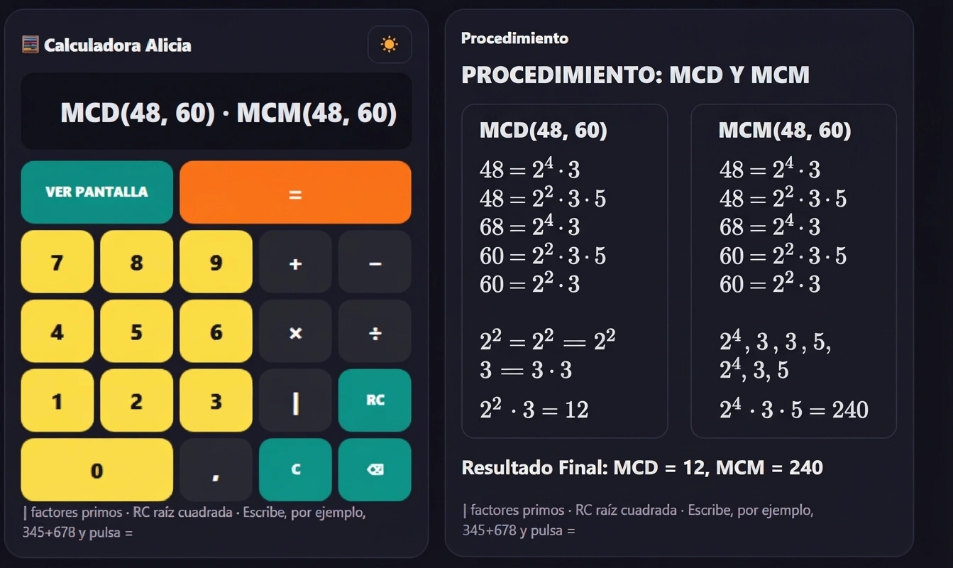 Cómo calcular el MCD y el MCM paso a paso 
