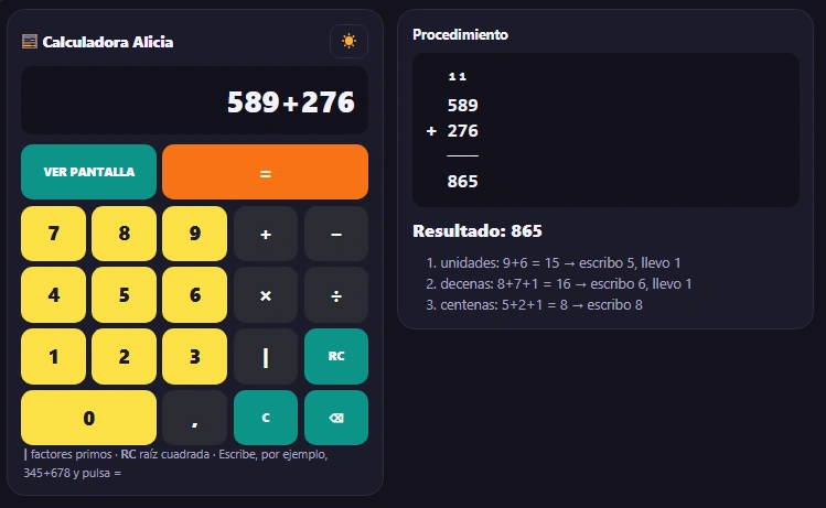 Cómo hacer una suma con llevadas